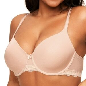 Adore Me Lace Trimmed Bra in Nude - Women's Size 44DDD - New Lingerie Lace